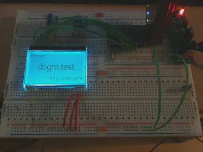 dogm module on breadboard