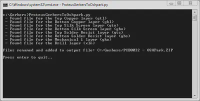 ARES conversion script output