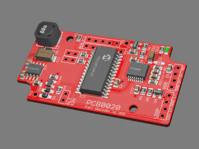 3D rendering of Kart Decoder Mk1 PCB